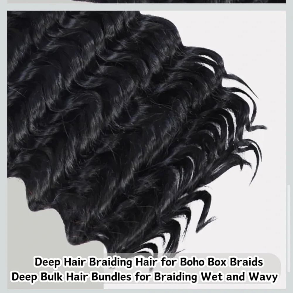 Deep Wave Bulk Hair For Braiding